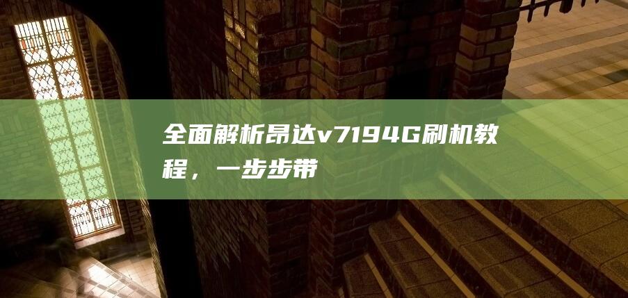 全面解析：昂达v719 4G刷机教程，一步步带你成为刷机达人 (昂的解析)