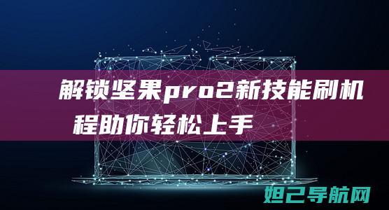 解锁坚果pro2新技能：刷机教程助你轻松上手 (坚果pro解锁)